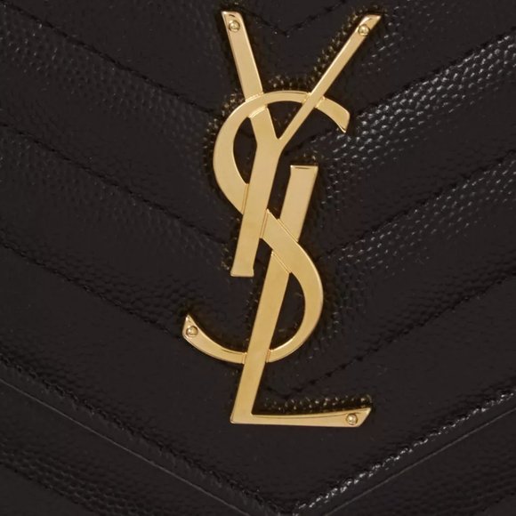 Saint Laurent Monogramme Large YSL Grain de Poudre Wallet on Chain - Picture 3 of 5